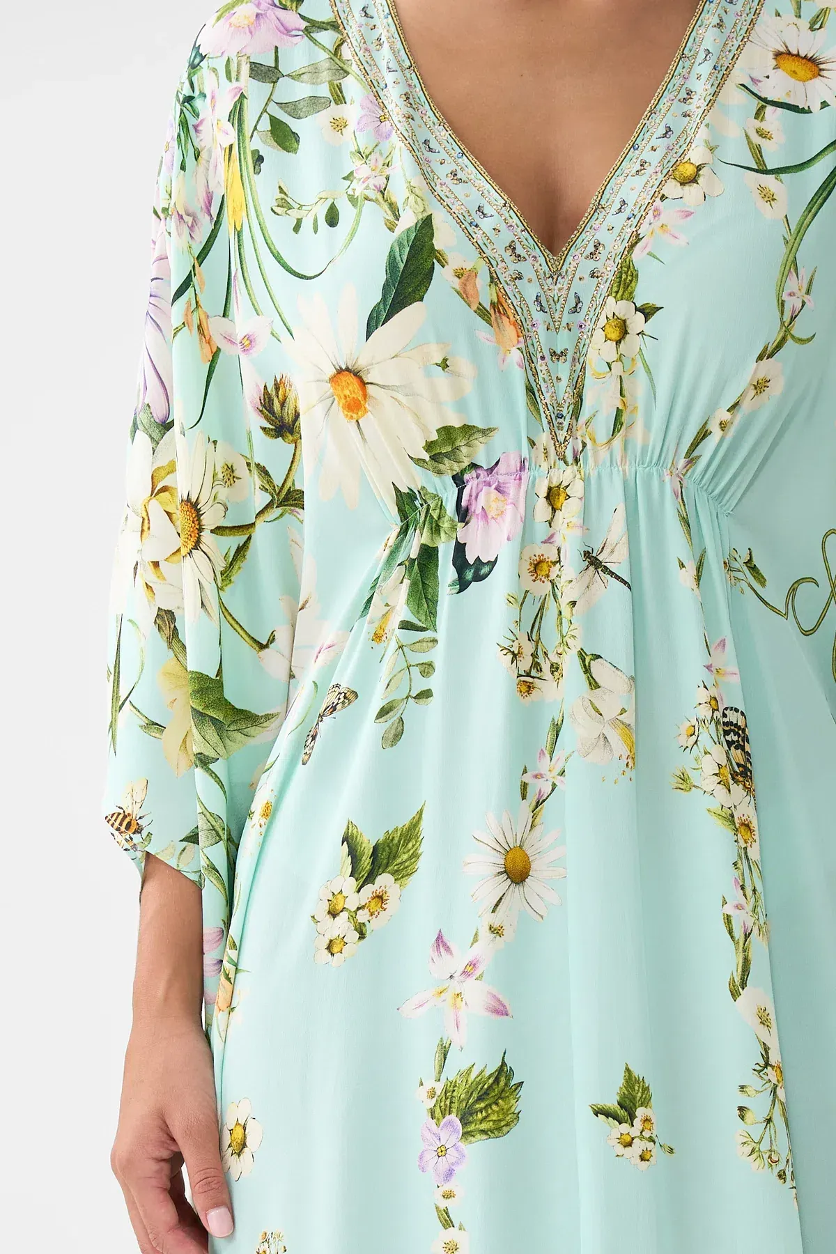 Camilla Gathered Waist Kaftan Floral Freefall size OS - Image 6