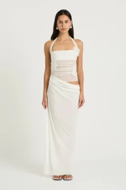 BENNI FLORENCE MAXI DRESS - WHITE FLOWER Size 6 for rent on The Volte - image 4
