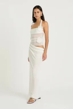 BENNI FLORENCE MAXI DRESS - WHITE FLOWER Size 6 for rent on The Volte - image 2