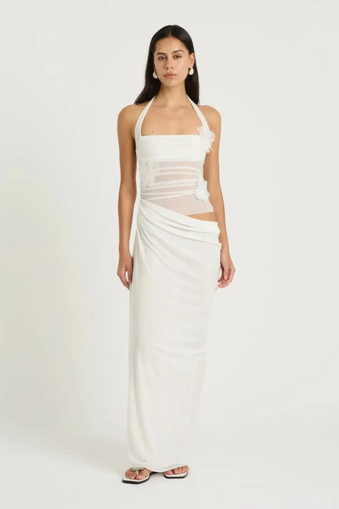 BENNI FLORENCE MAXI DRESS - WHITE FLOWER Size 6 for rent on The Volte - main image