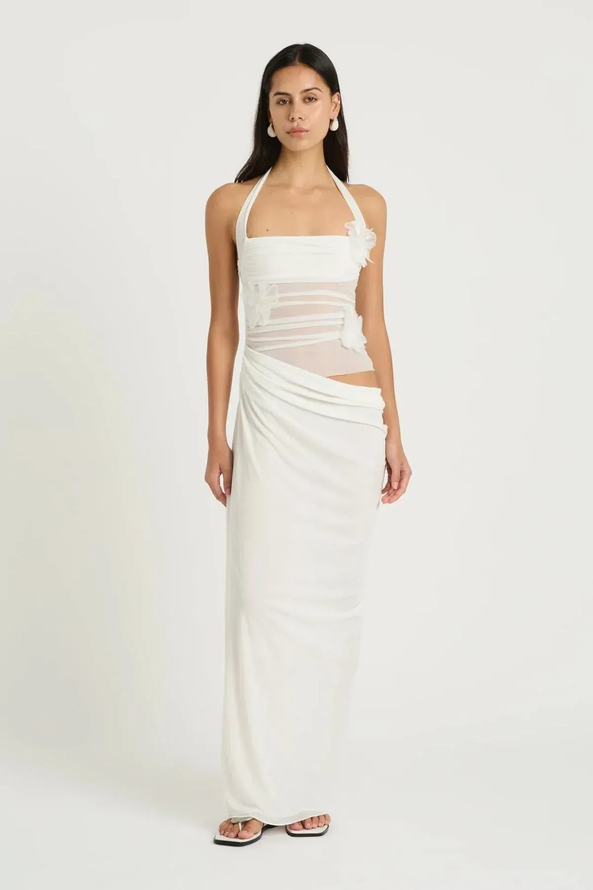BENNI FLORENCE MAXI DRESS - WHITE FLOWER Size 6 for rent on The Volte - main image