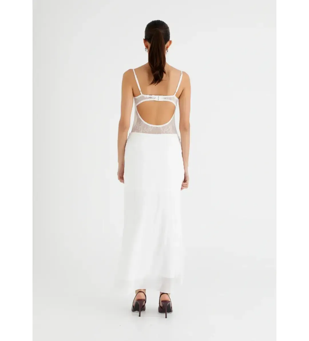 BENNIBENNI GABRIEL MAXI DRESS WHITE SIZE AU 6 for rent on The Volte - main image