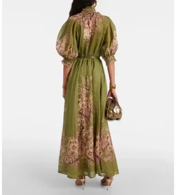 Zimmermann OTTIE SWING MAXI DRESS khaki size 4 / AU16 for rent on The Volte - image 2