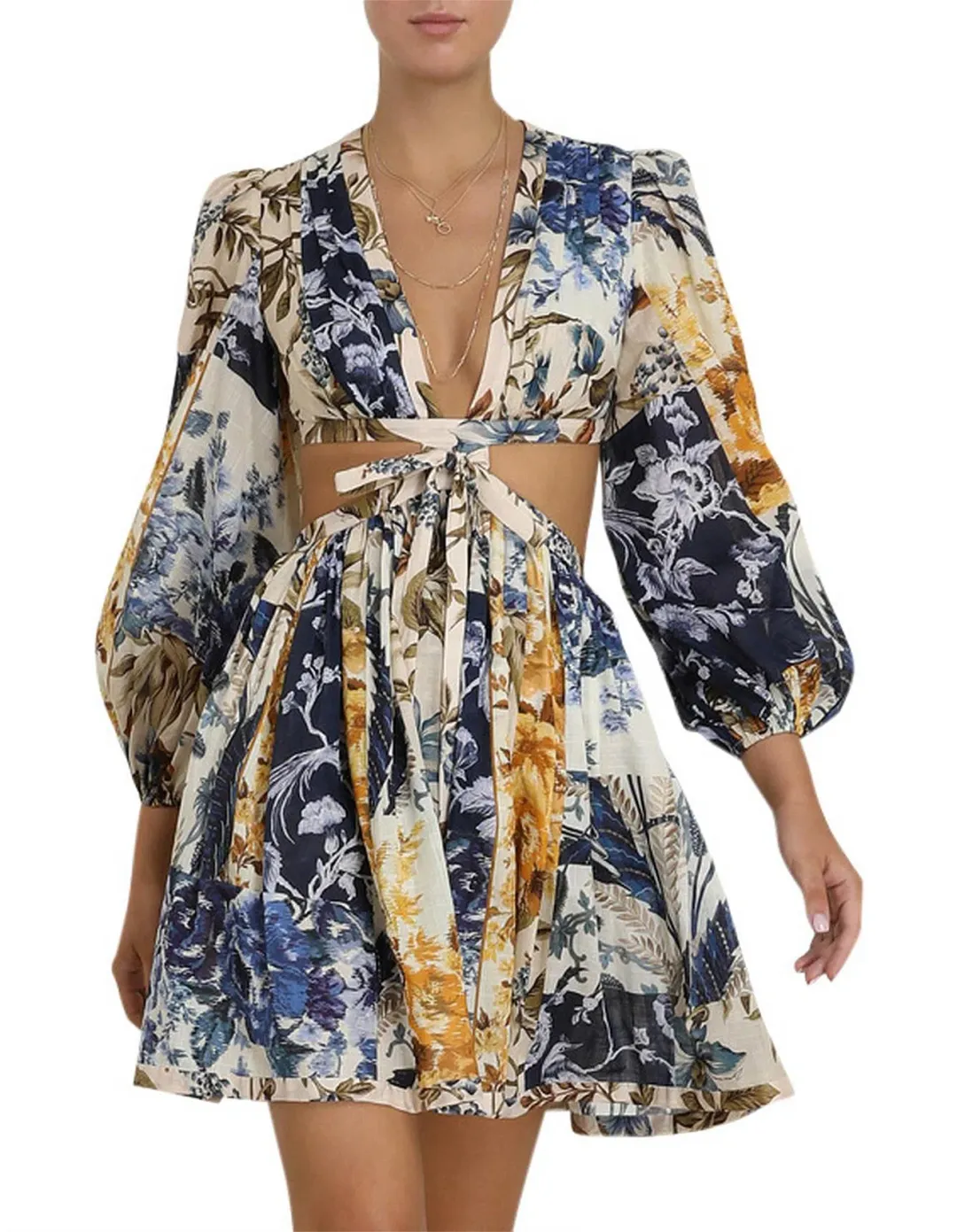 Zimmerman Alaine cut out mini dress size 0 for rent on The Volte - main image