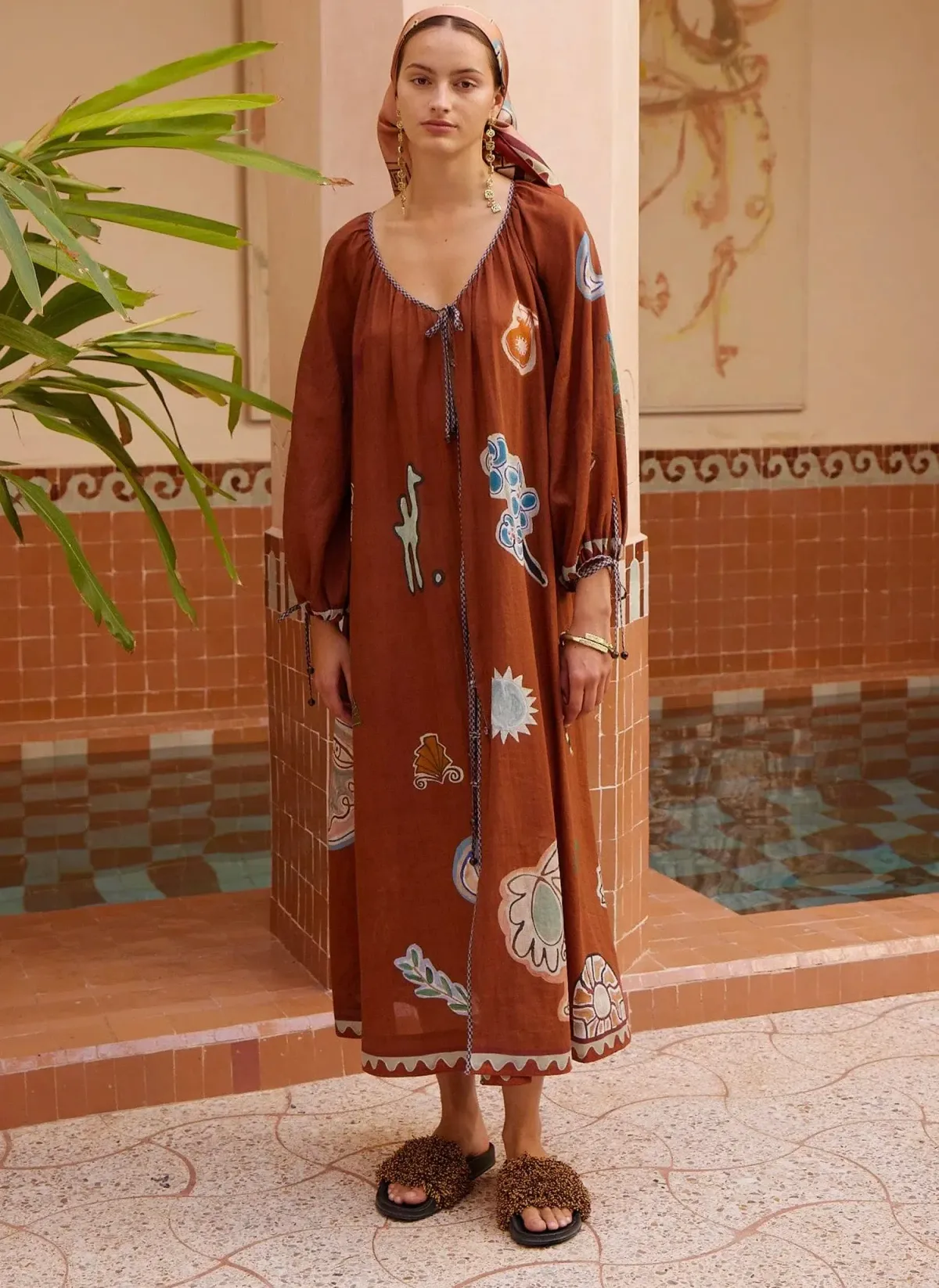 Alemais LAURENCE TIE FRONT SHIRTDRESS - 16 AU/UK (12 US) - Image 1