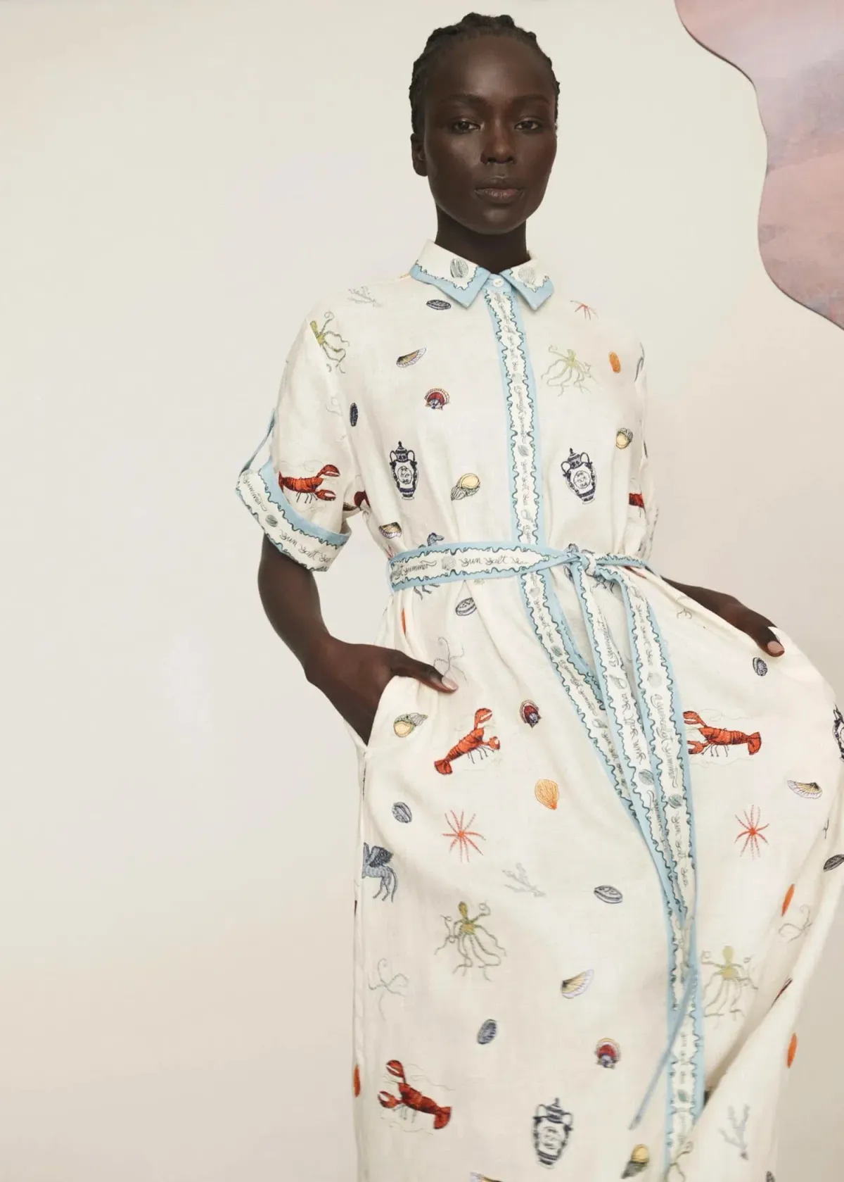 Alemais SANDY EMBROIDERED SHIRTDRESS - 16 AU/UK (12 US) - Image 5