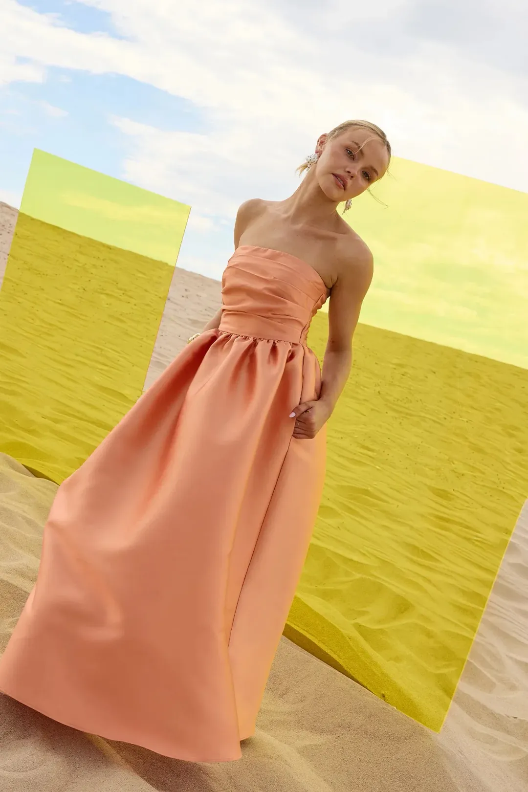 PASDUCHAS Pippa Strapless Midi Dress Size 14 for rent on The Volte - main image