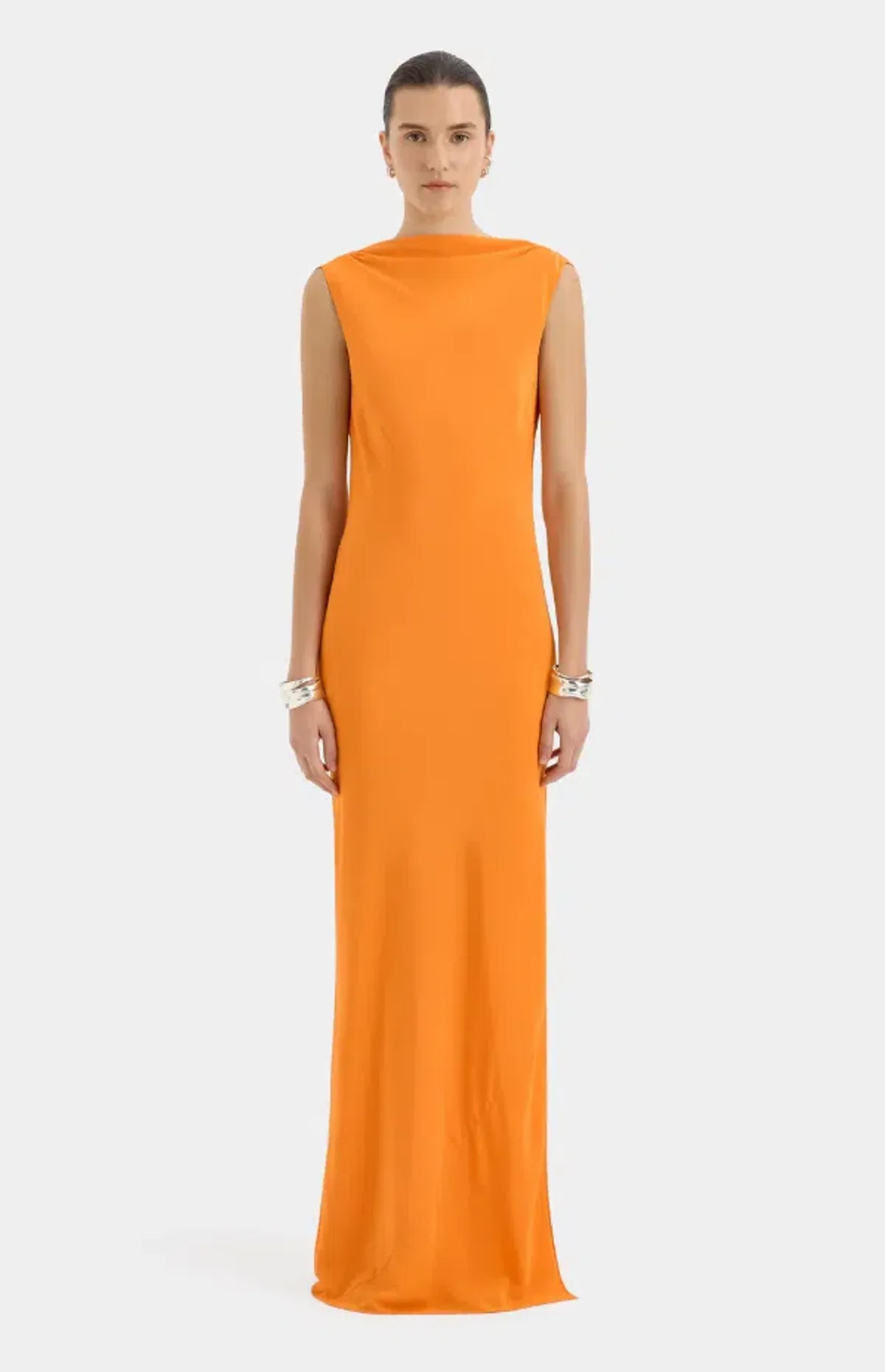 Sir the Label Isla Cowl Back Gown Orange Size OP - Image 2