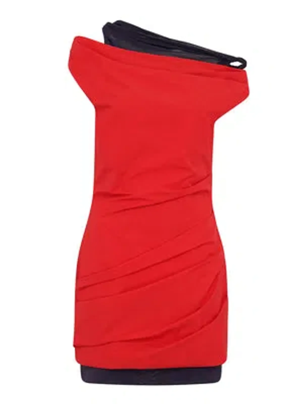 Paris Georgia Atlas Mini Dress | Red/Navy Size M - Image 5