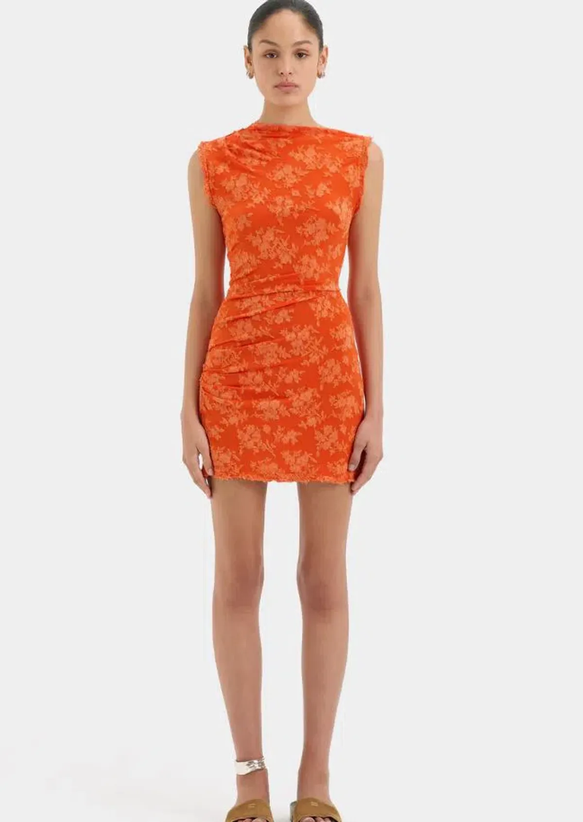 Sir Blanca Mini Dress in Tangerine Size 0/6 for rent on The Volte - main image