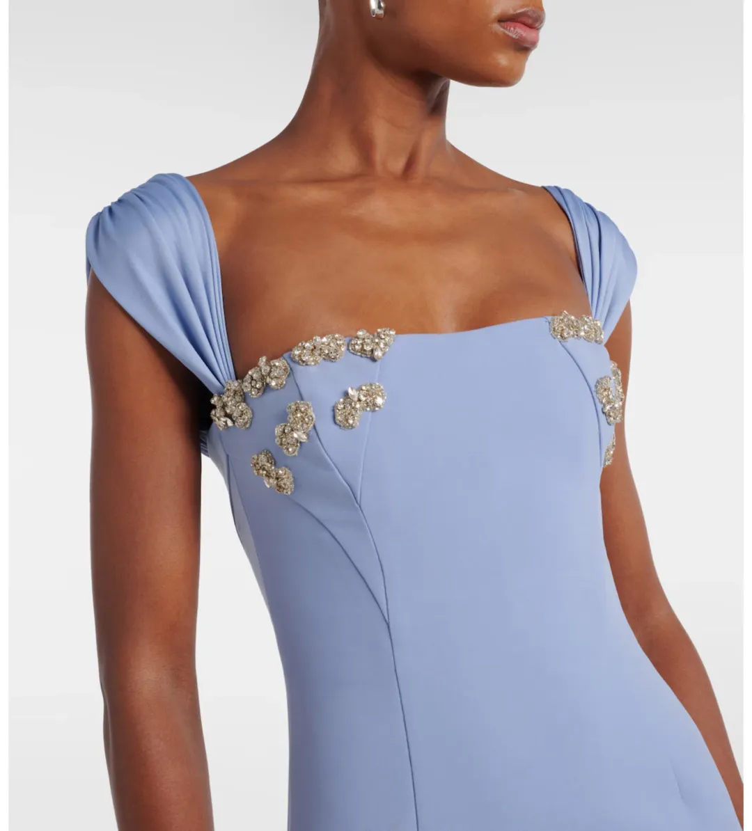 Rachel Gilbert Malia Gown with Crystal Embellishments in Blue AU6 for rent on The Volte - main image