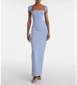 Rachel Gilbert Malia Gown with Crystal Embellishments in Blue AU6 for rent on The Volte - image 1
