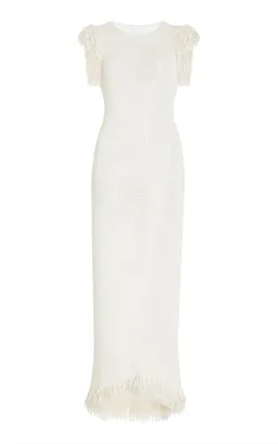 Paris Georgia Fringe Dress | White | Size S (AU 8) for rent on The Volte - image 3