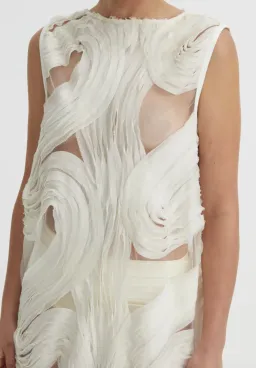 Blanca Delmare Maxi Dress in Ivory Size Large for rent on The Volte - image 4