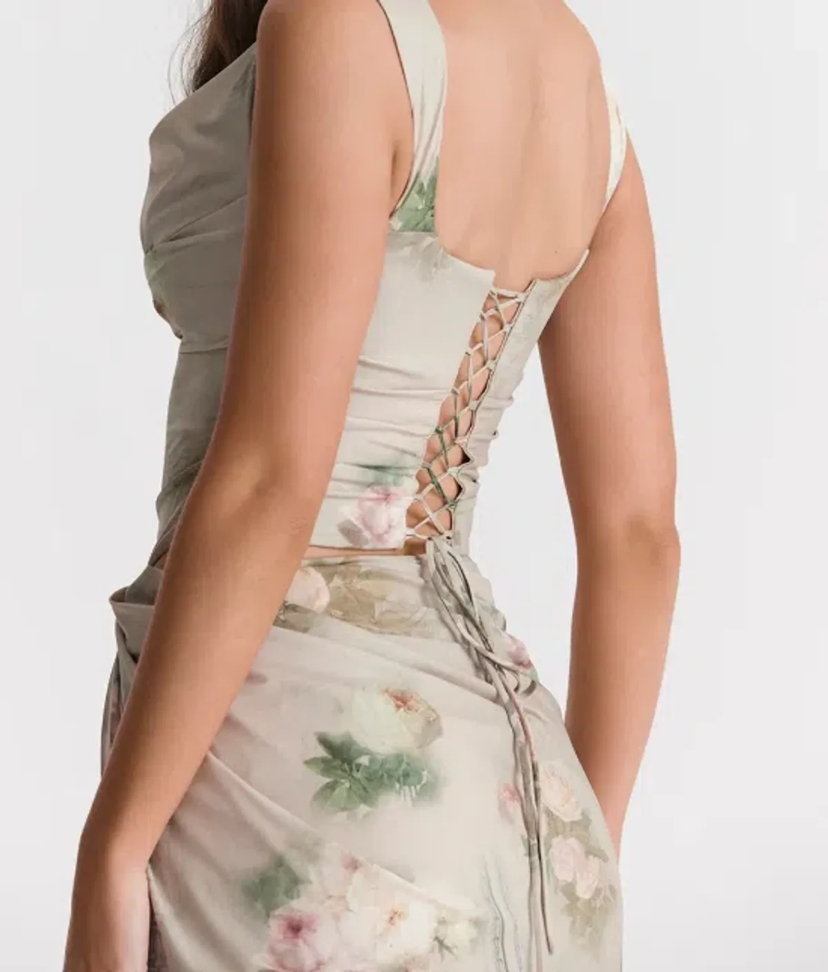 Una "Vintage Floral" Corset Top and Vesper Maxi Skirt Set. Size 10 Aus. - Image 2