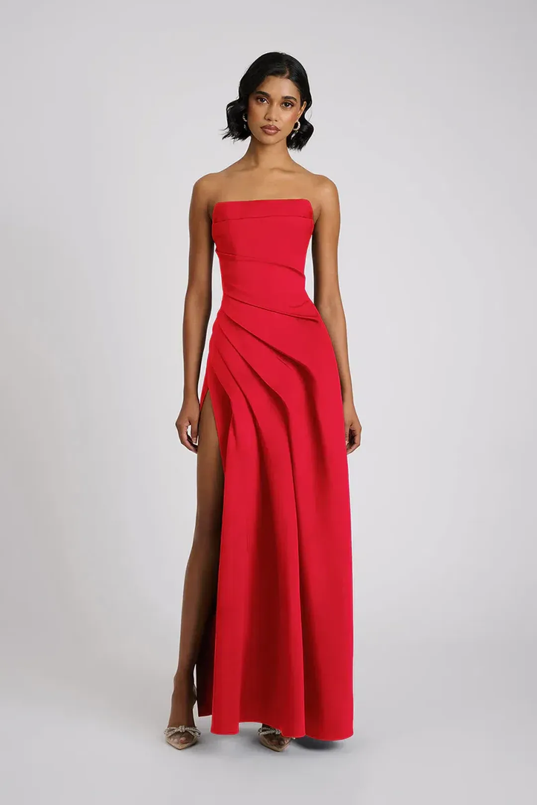 Eliya Deanna gown red size 8 for rent on The Volte - main image
