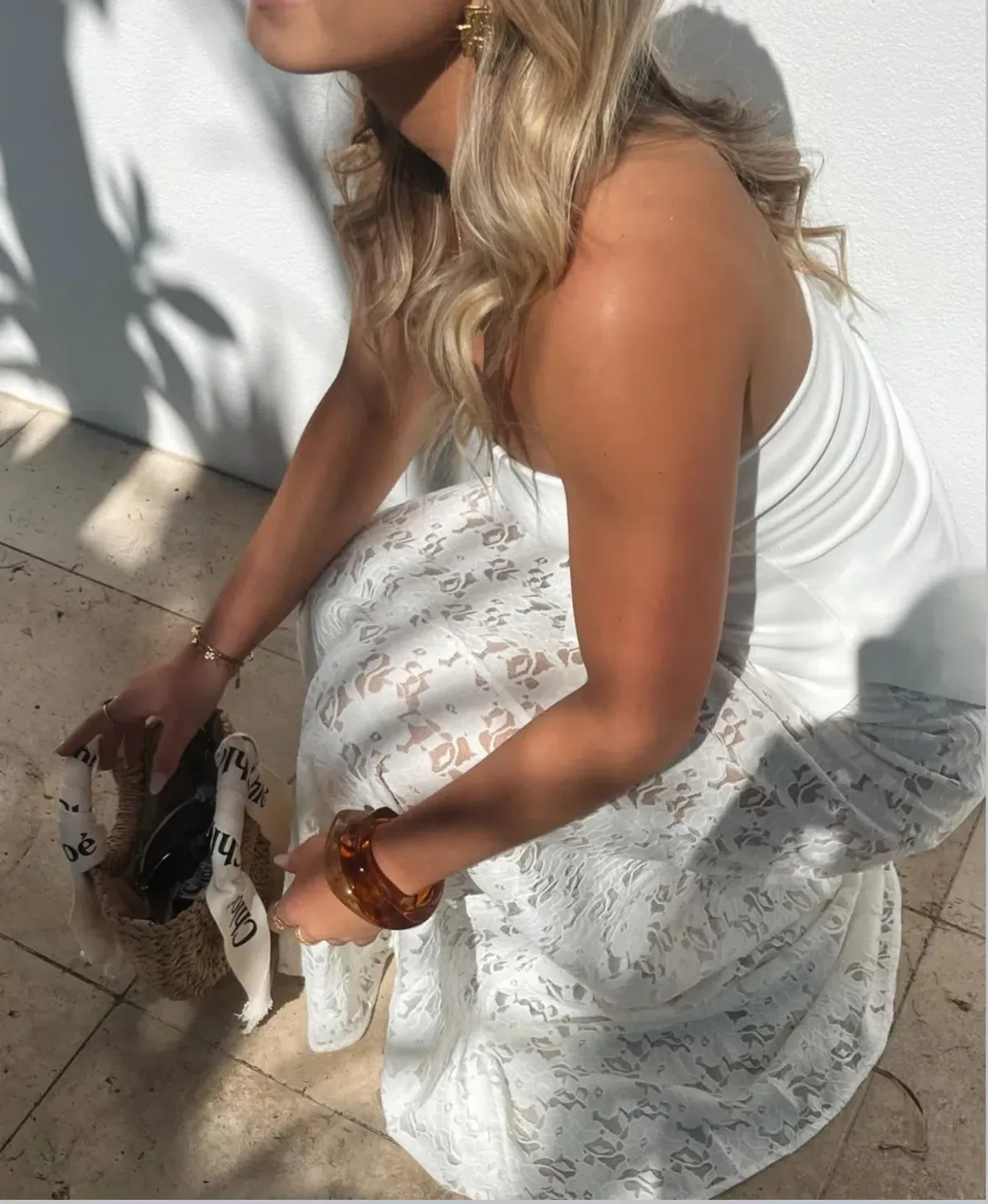 Dissh Loula Lace Skirt and Bandeau Top Off White Size S - Image 2