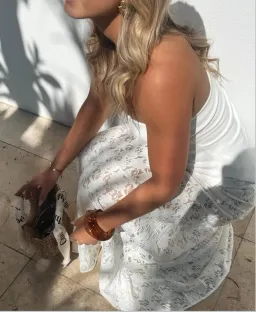 Dissh Loula Lace Skirt and Bandeau Top Off White Size S for rent on The Volte - image 2