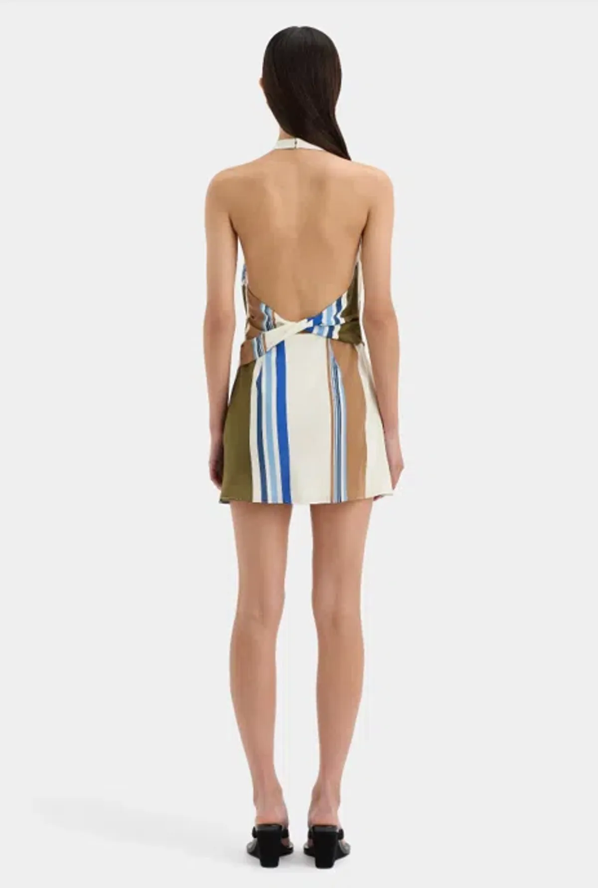 SIR Thistle Halter Mini Dress Blue Baidera Size 1 - Image 2