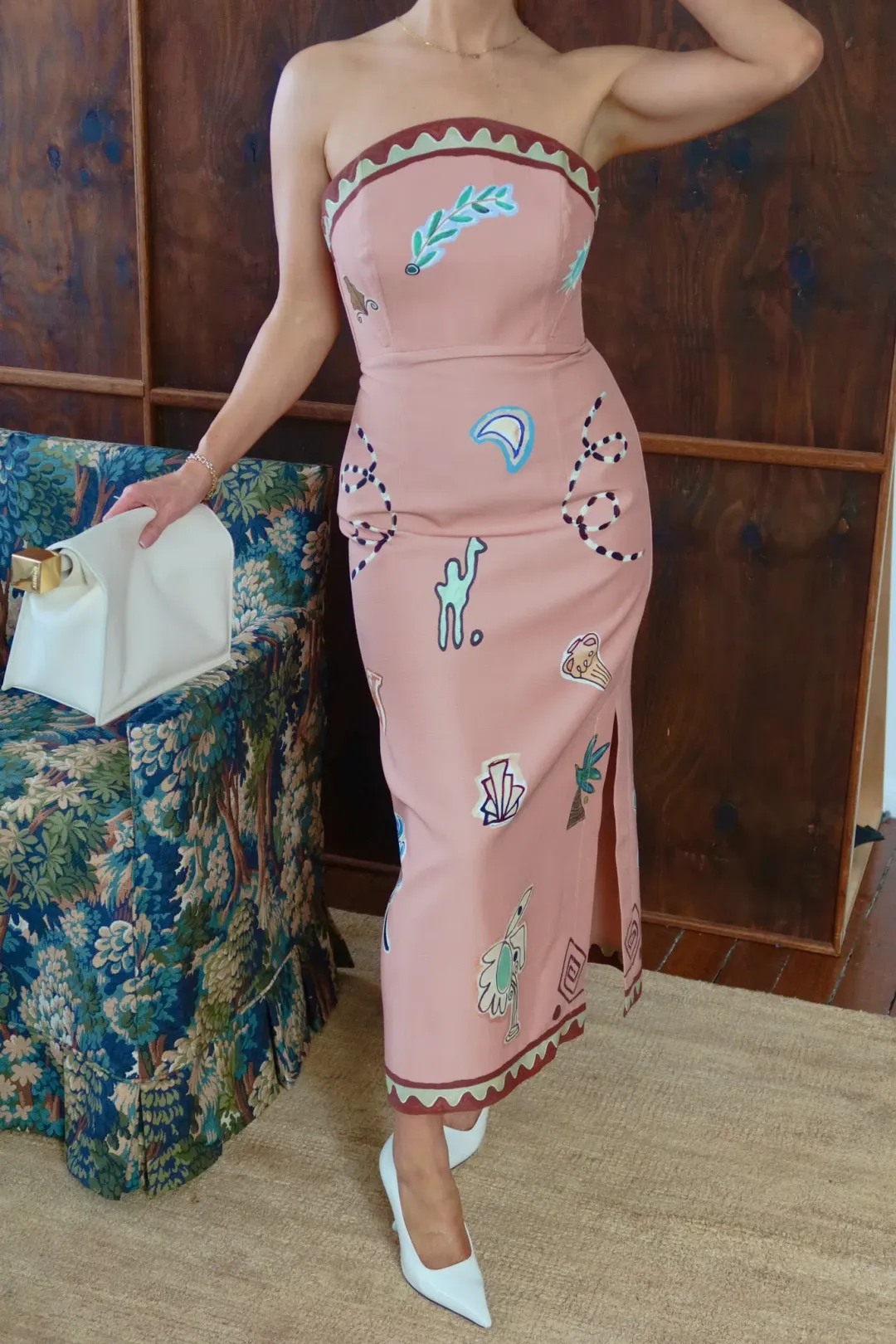 Alemais - La Sirena Exclusive - Laurence Midi Dress sizes 8 for rent on The Volte - main image