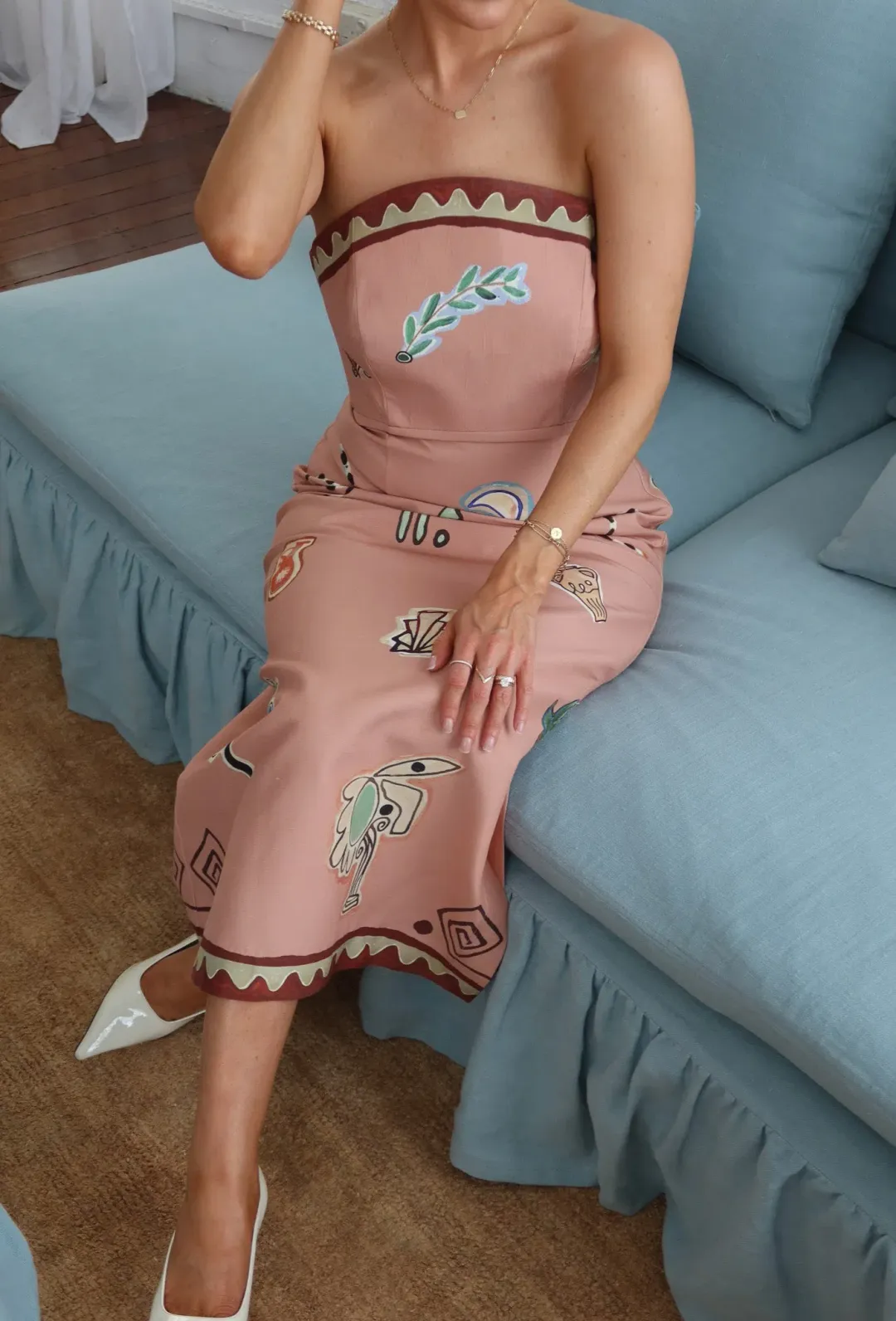 Alemais - La Sirena Exclusive - Laurence Midi Dress sizes 8 for rent on The Volte - main image