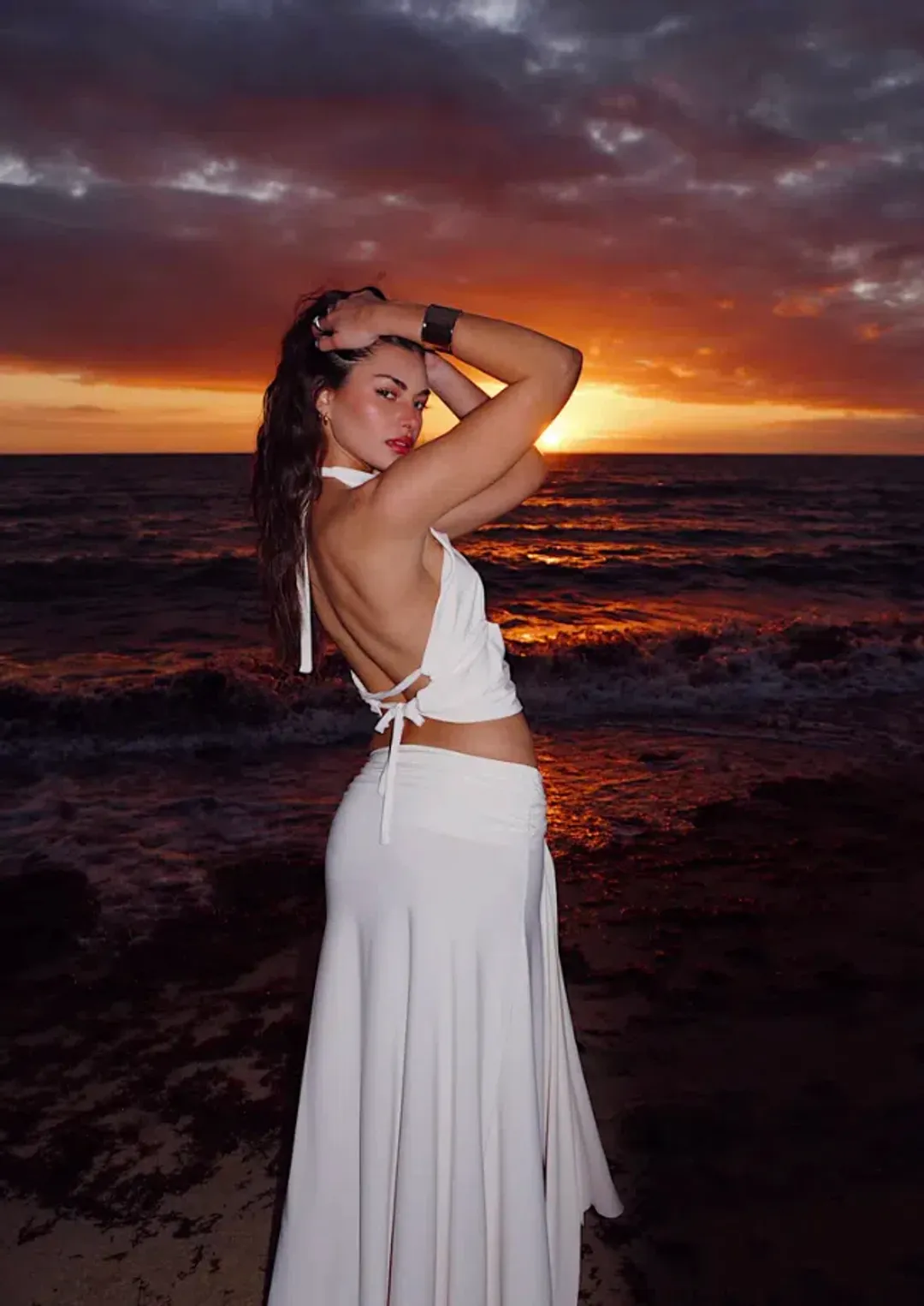 Donna's Daughter, Suki set, maxi, white, size 8 for rent on The Volte - main image