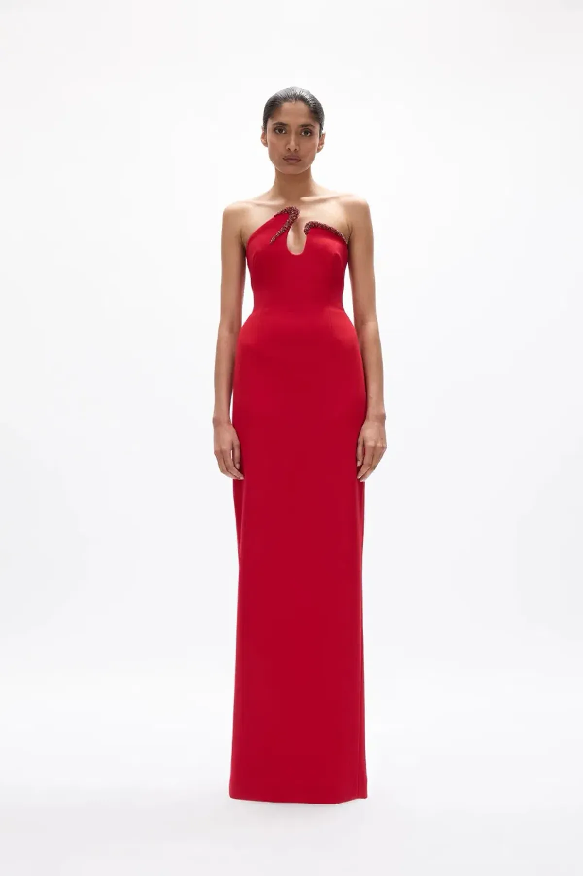 Rachel Gilbert Tessa Gown in Red Size 8 - Image 1