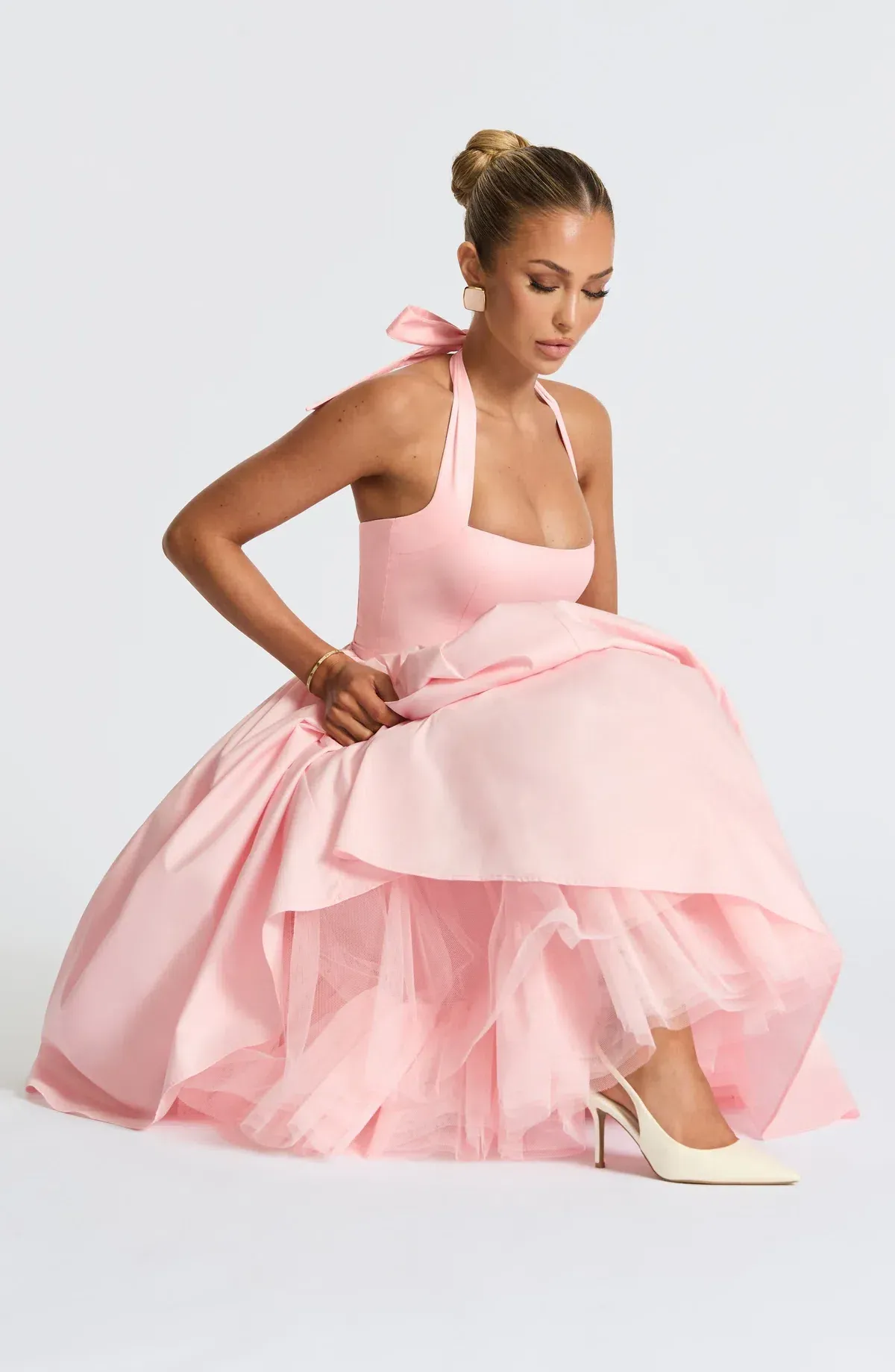 Babyboo Cressida Midi Dress in Blush Size AU8 - Image 3