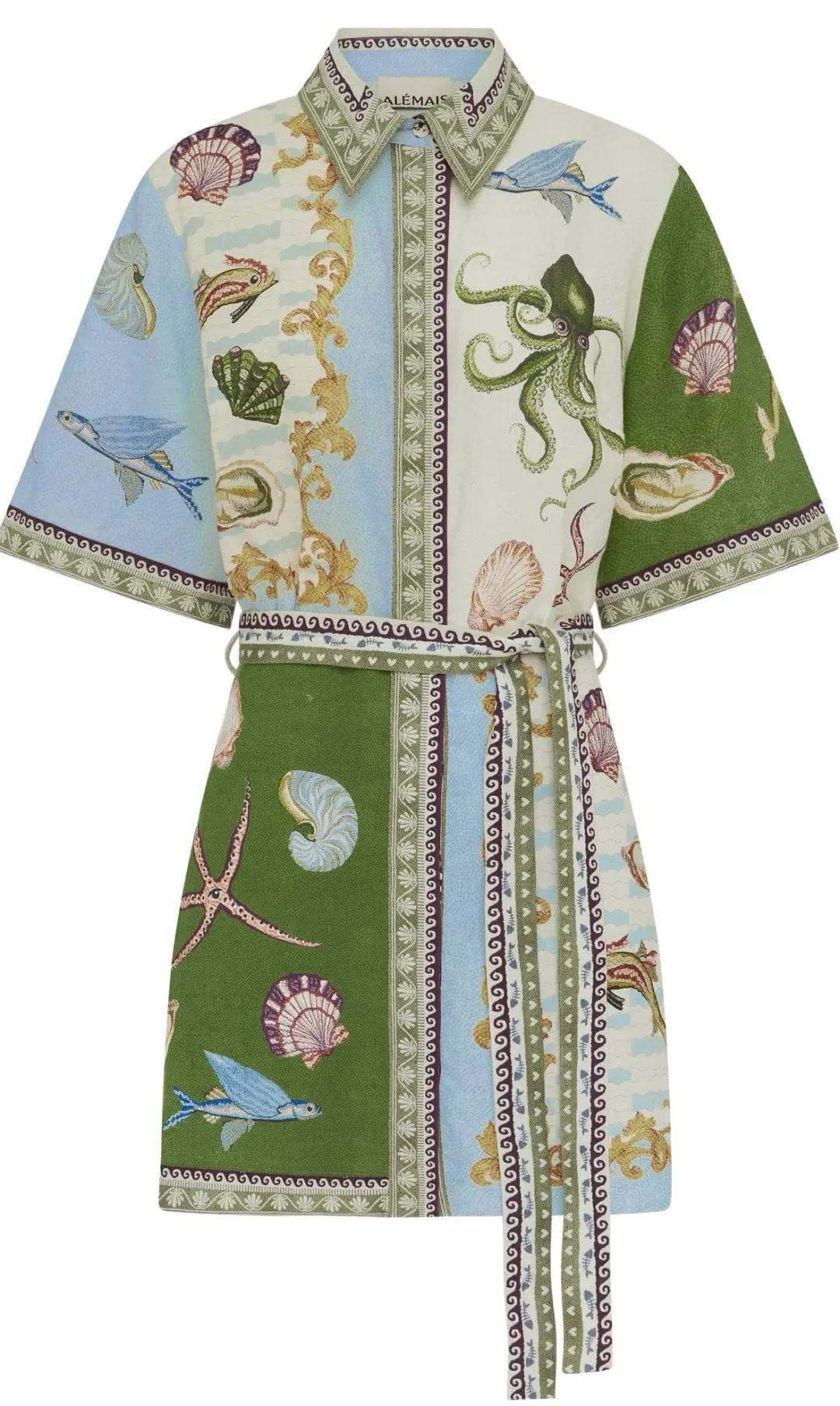 Alemais Bath House Mini Dress size 12 for rent on The Volte - main image