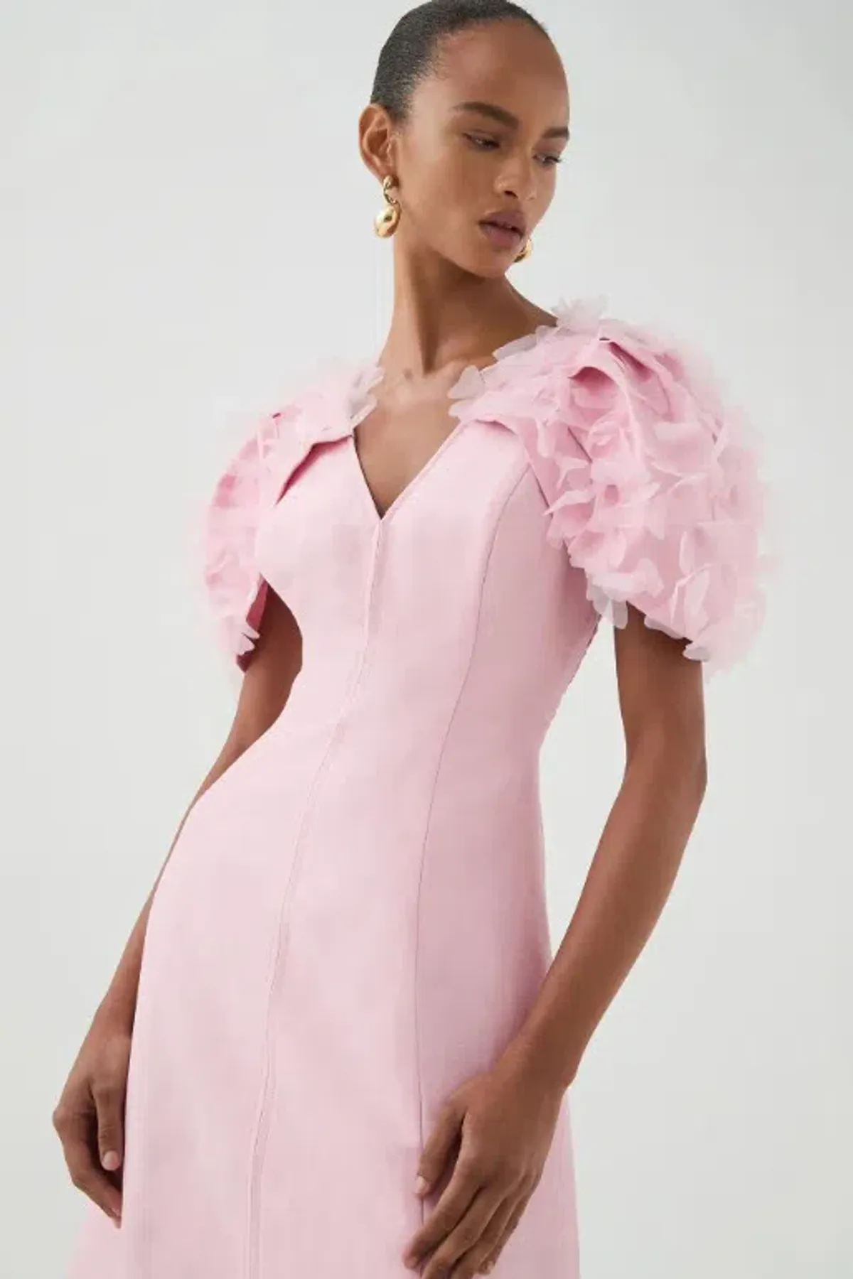 Aje Muse Midi Dress Cherry Blossom Pink Size 16 - Image 2