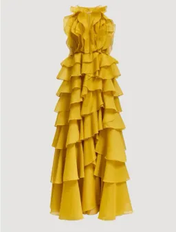 Aje Cleo Maxi Gown in Chartreuse Yellow Size 16 for rent on The Volte - image 5