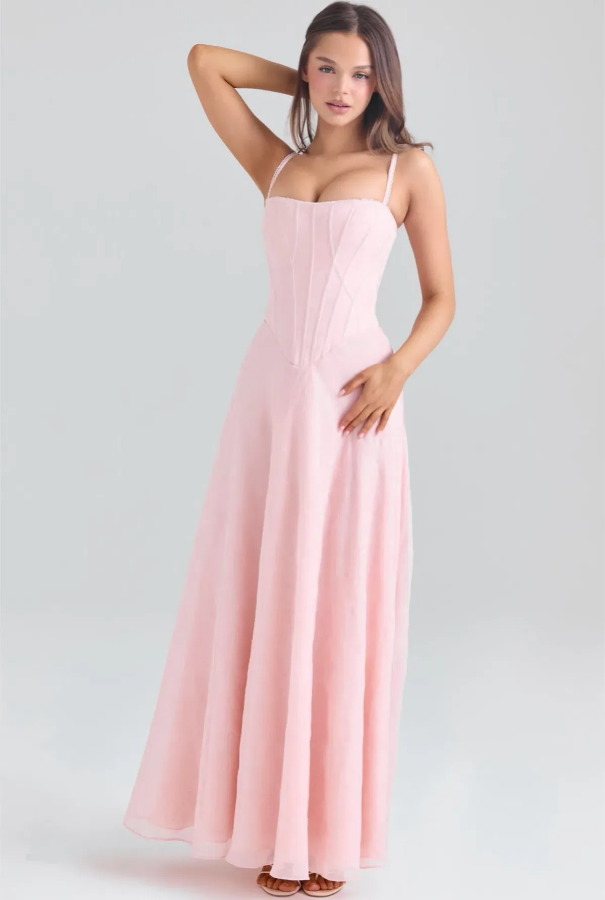House of CB Esme blush pink maxi dress size 12 - Image 2
