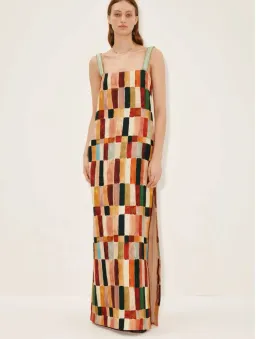 Alemais Moroccan Marjorelle Midi Dress Multi Print Size 12 for rent on The Volte - image 1