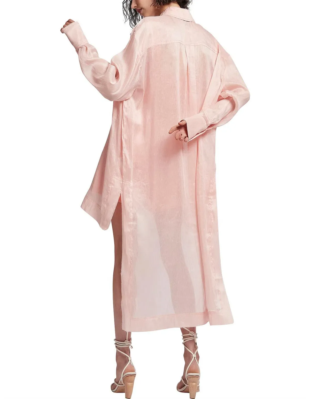 Semblance Apricot Long Sleeve Collared Shirt - Image 5