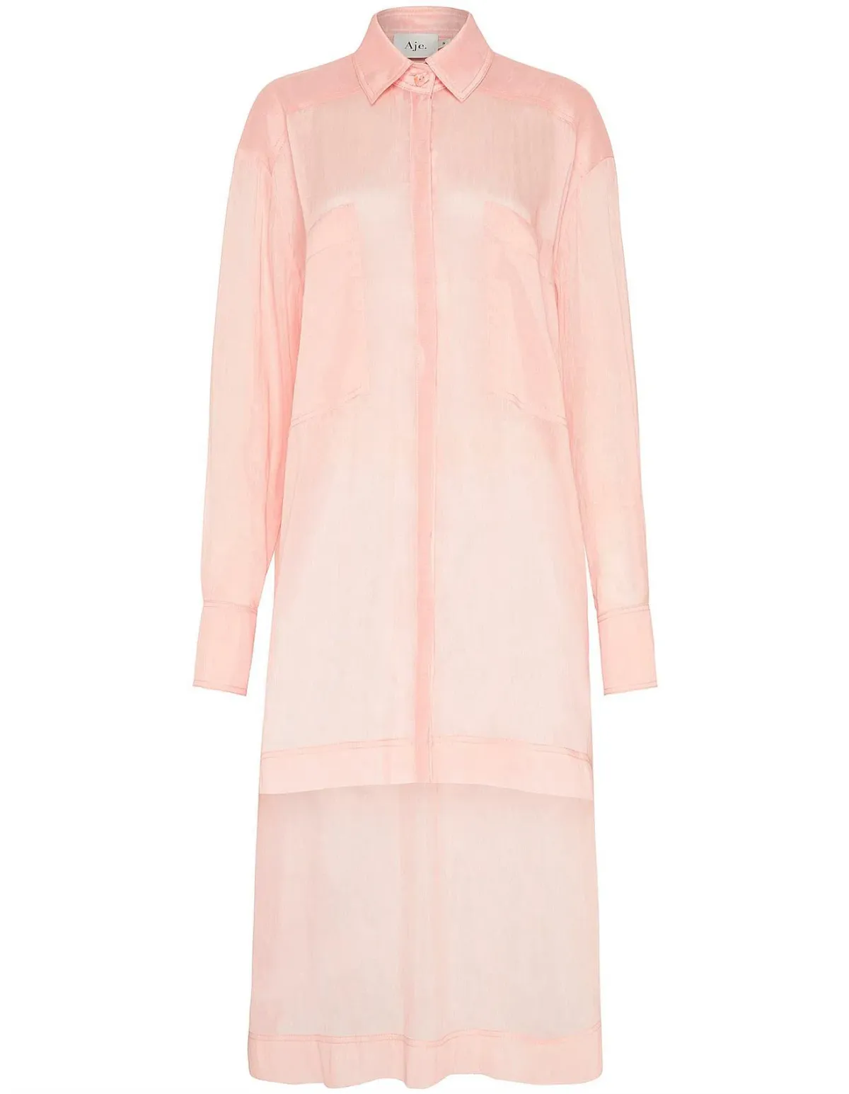 Semblance Apricot Long Sleeve Collared Shirt - Image 3