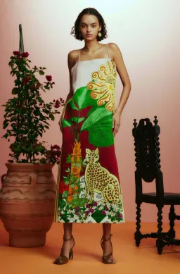 Alemais Tiger Slip Dress in Multi Print Size 12 for rent on The Volte - image 1