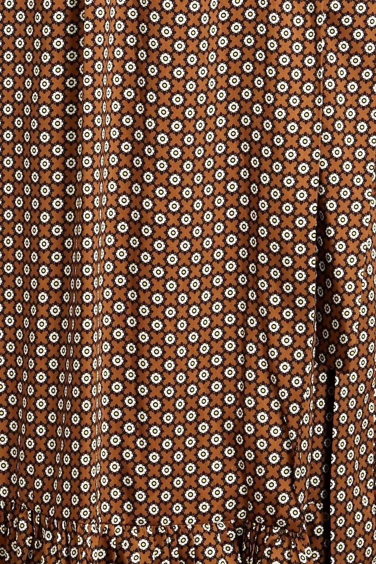 Sandro Janine Midi Wrap Dress Brown Twill Print Size AU 12 / L - Image 3
