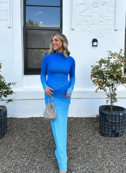 Sass & Bide Life form jersey maxi blue size 8 for rent on The Volte - image 4