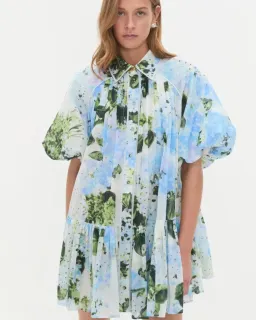 Aje Anthea Mini Smock Dress Blue Size 12 for rent on The Volte - image 3