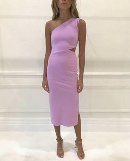 Bec & Bridge purple asymmetrical midi Dress size 6 for rent on The Volte - image 1