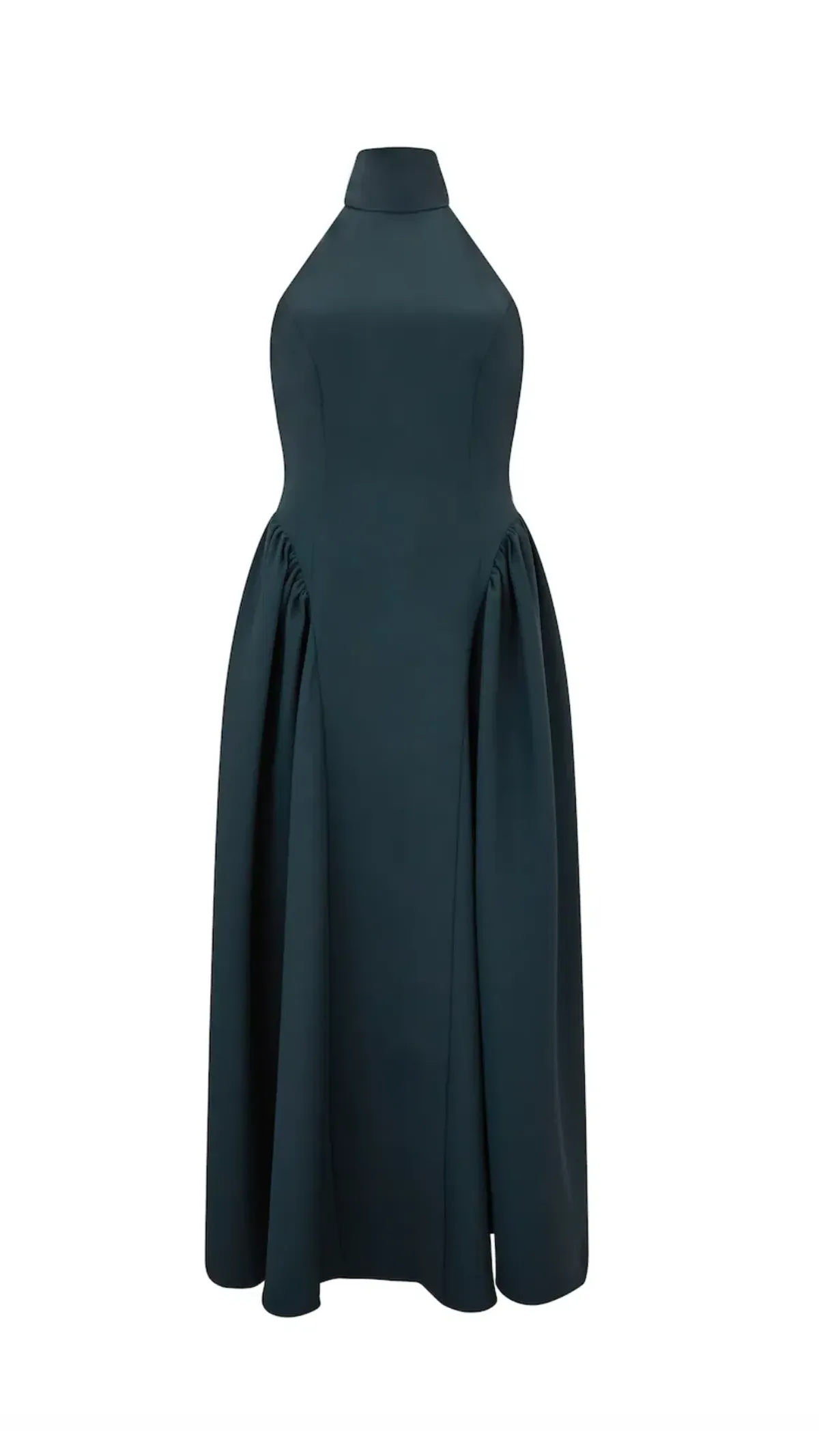 Odd Muse Tie Neck Gathered Midi Dress in Teal Size S (8) - Image 1