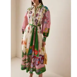 Alemais Seeker Shirtdress Multi Print for rent on The Volte - image 1