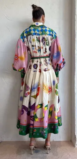 Alemais Seeker Shirtdress Multi Print for rent on The Volte - image 2