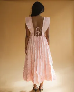 AJE HYBRID MIDI DRESS PINK SIZE 10 for rent on The Volte - image 4