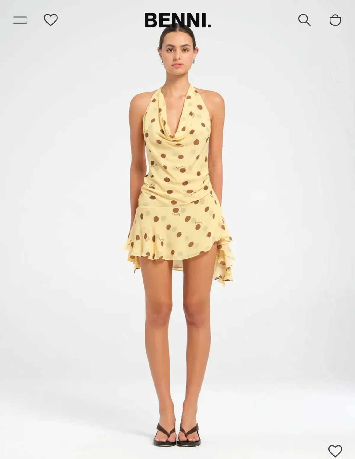 BENNI HARLOW HALTER MINI DRESS - Image 1