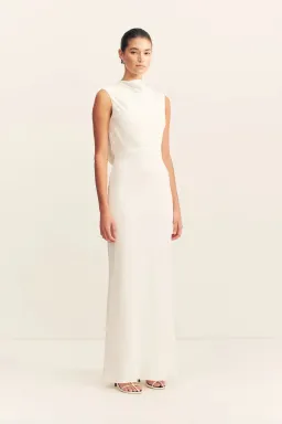Shona Joy Rio Cowl Open Back Maxi / Ivory / Size 8 for rent on The Volte - image 3