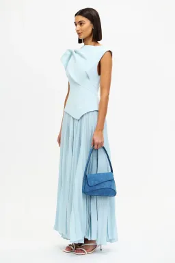 Acler Cornmore Midi Dress in Blue Size 14 for rent on The Volte - image 3