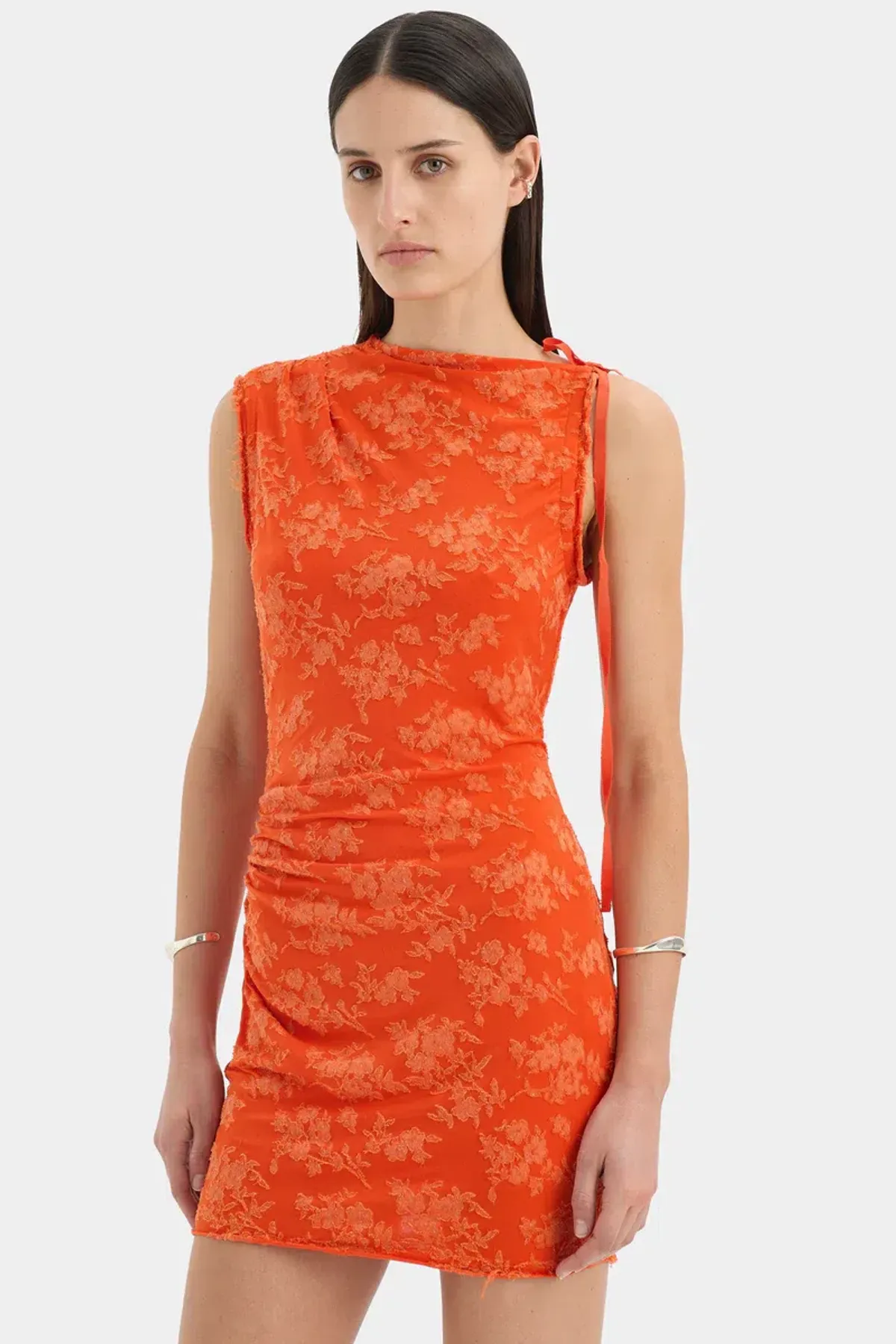 Sir the label Blanca mini dress in palmera tangerine size 1/8 - Image 2