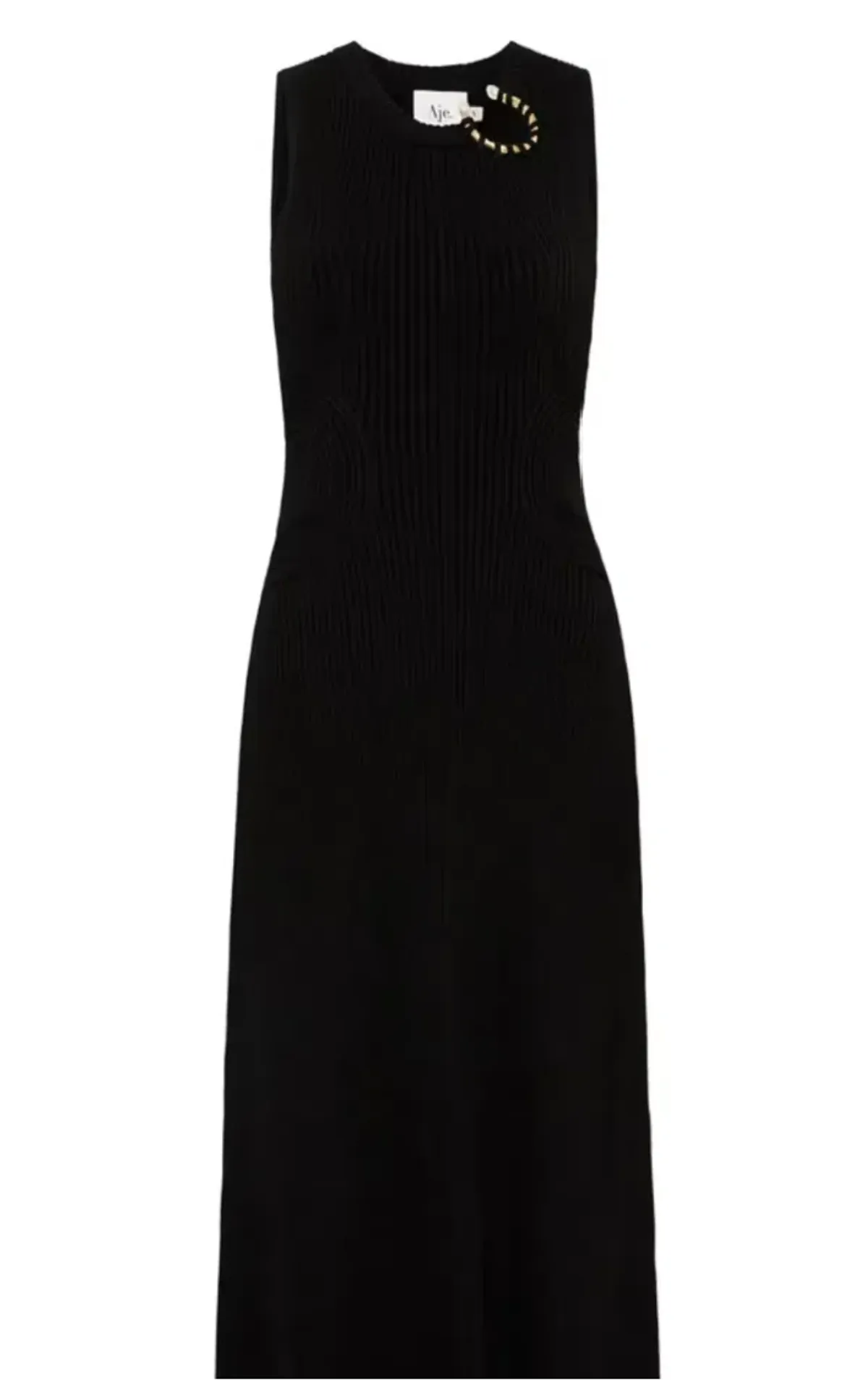 Aje Crescent Midi Dress Black - Small - Image 4