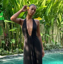 MISHA Jennifer Cupro Maxi Dress in Black Size Small / 8 AU for rent on The Volte - image 4